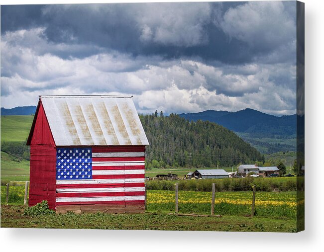 America Acrylic Print featuring the photograph American Landscape by Wesley Aston