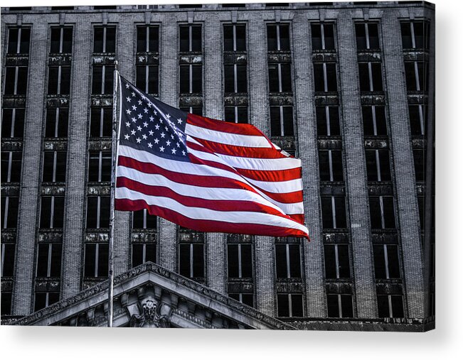 Detroit Acrylic Print featuring the photograph American the Beautiful by Pravin Sitaraman