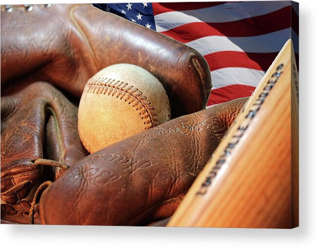 Baseball Acrylic Print featuring the photograph Americas Pastime by Pat Cook
