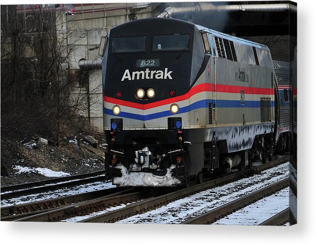 Train Acrylic Print featuring the photograph Amtrak 822 by Mike Martin