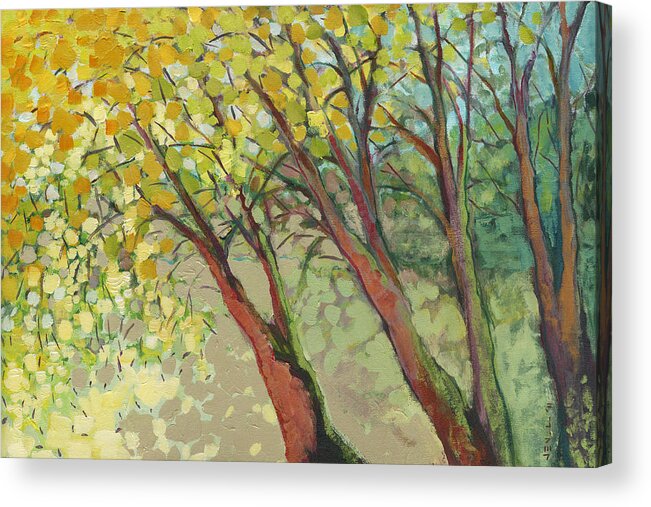 Tree Acrylic Print featuring the painting An Afternoon at the Park by Jennifer Lommers