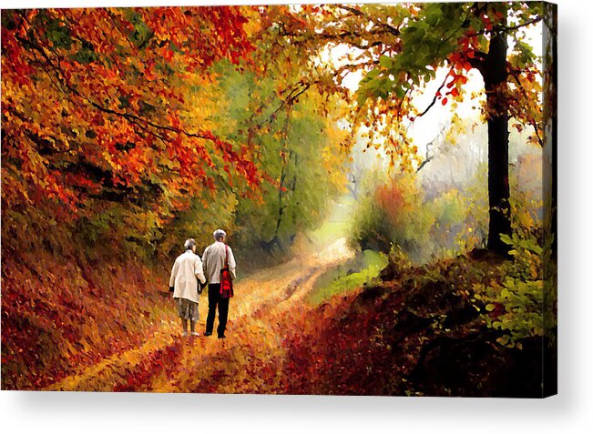 Autumn Acrylic Print featuring the photograph An Autumn Walk II by David Dehner