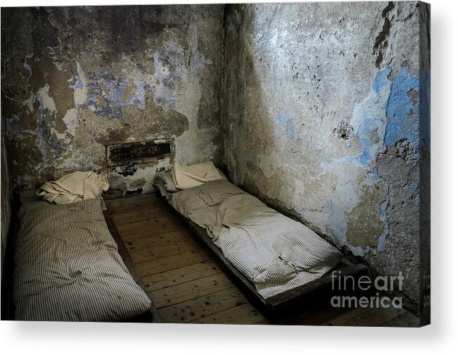 Ireland Acrylic Print featuring the photograph An empty cell in Cork City Gaol by RicardMN Photography