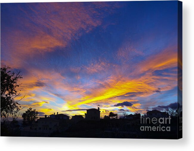 Andalusian Acrylic Print featuring the digital art Andalusian sunset by Perry Van Munster