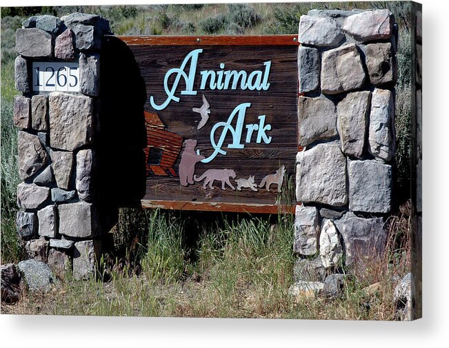 Animal Ark Sign Reno Nevada Acrylic Print by LeeAnn McLaneGoetz  McLaneGoetzStudioLLCcom - Fine Art America