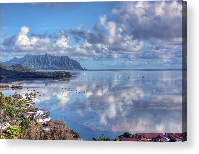 Hdr Acrylic Print featuring the photograph Another Kaneohe Morning by Dan McManus