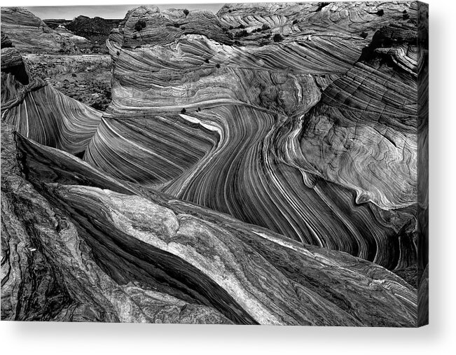The Wave Acrylic Print featuring the photograph Another World B/W by Jonathan Davison