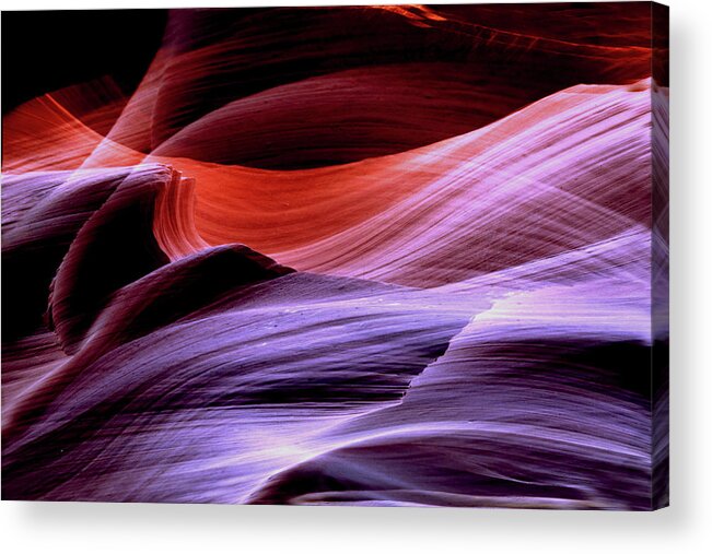 Southwest Landscapes Acrylic Print featuring the photograph Antelope Canyon Waves by Joe Hoover