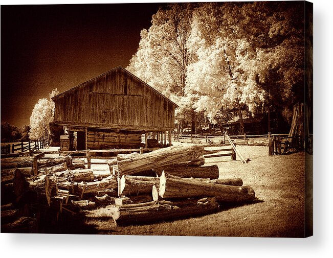 Dir-ea-0335-c Acrylic Print featuring the photograph Appalachian saw mill by Paul W Faust - Impressions of Light