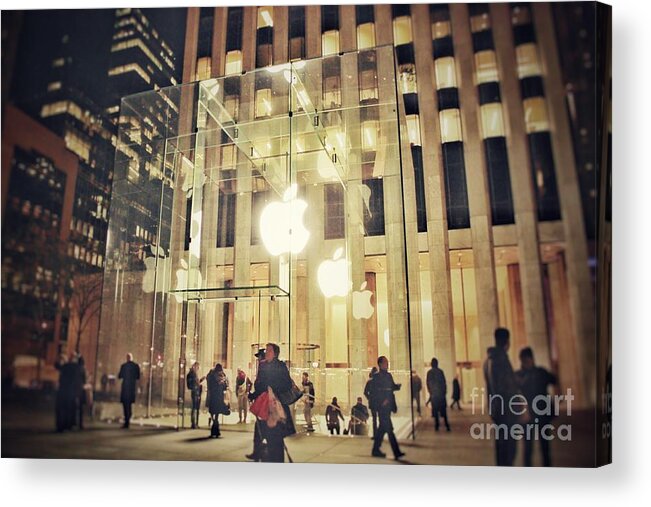 Apple Acrylic Print featuring the photograph Apple glass by HELGE Art Gallery