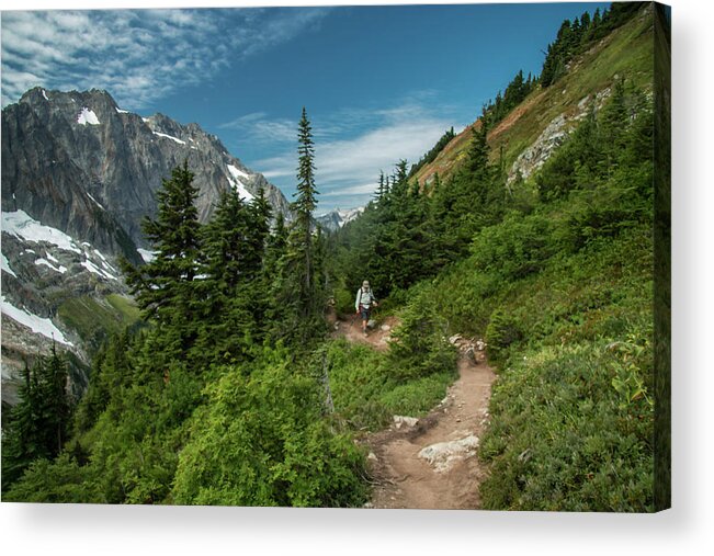 North Cascades Acrylic Print featuring the photograph Approaching Sahale Arm by Doug Scrima