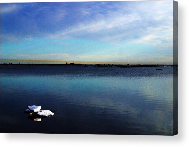 Digital Art Acrylic Print featuring the digital art Arctic Ice by Anthony Jones