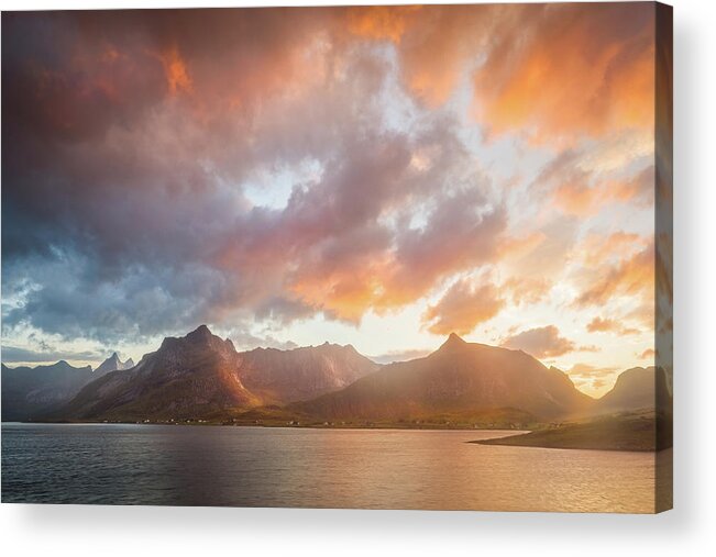 Arctic Acrylic Print featuring the photograph Arctic Susnset by Maciej Markiewicz