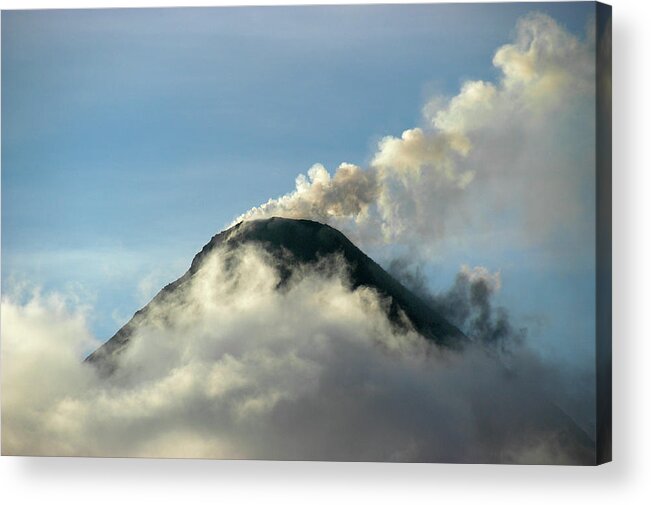 Arenal Acrylic Print featuring the photograph Arenal Volcano Above the Clouds by Ted Keller