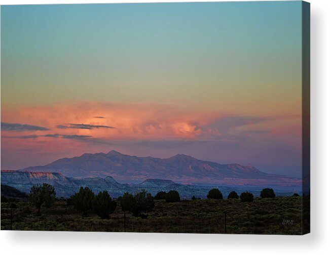 Arizona Acrylic Print featuring the photograph Arizona Landscape at Sunset by David Gordon