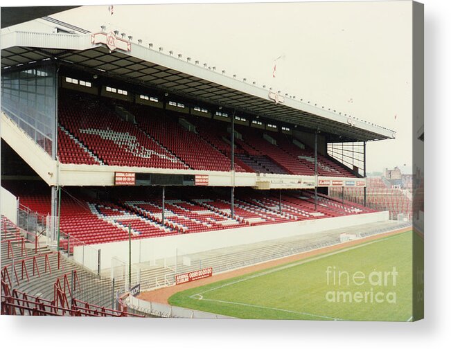 Arsenal Acrylic Print featuring the photograph Arsenal - Highbury - West Stand 4 - 1992 by Legendary Football Grounds