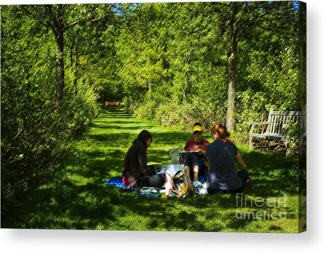 Art Class Acrylic Print featuring the photograph Art in the Park by Jim Calarese