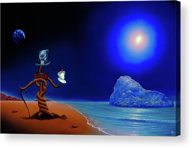  Acrylic Print featuring the painting Artist Conversing by Paxton Mobley