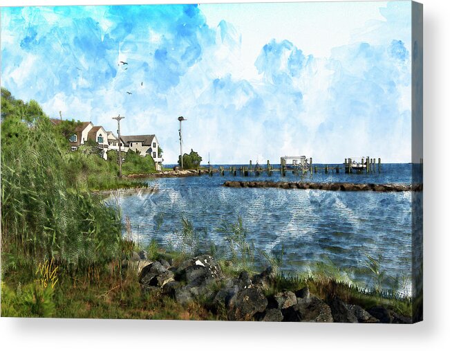 Chesapeake Bay Acrylic Print featuring the digital art Arundel on the Bay by Mal-Z