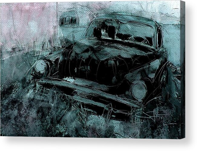 Car Acrylic Print featuring the digital art At Rest by Jim Vance