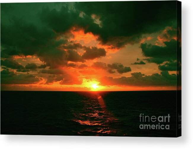 America Acrylic Print featuring the photograph At The Edge Of Night by Robyn King