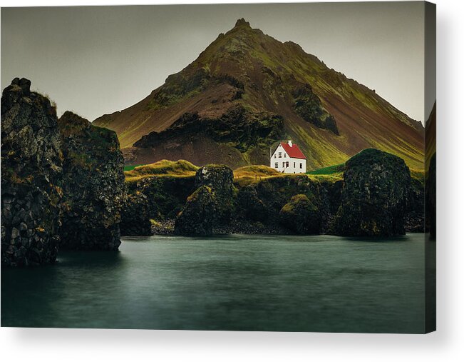 Iceland Acrylic Print featuring the photograph On the edge of the world by Yancho Sabev Art