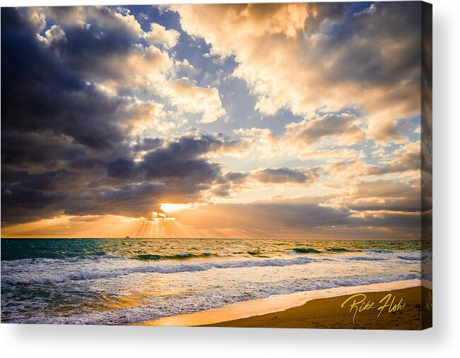 Florida Acrylic Print featuring the photograph Atlantic Sunrise by Rikk Flohr