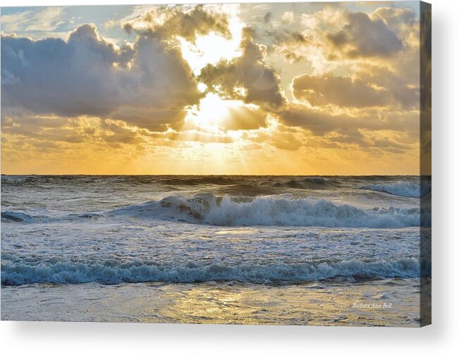 Obx Acrylic Print featuring the photograph August Sunrise by Barbara Ann Bell