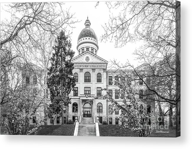 Augustana College Acrylic Print featuring the photograph Augustana College Old Main Classic by University Icons