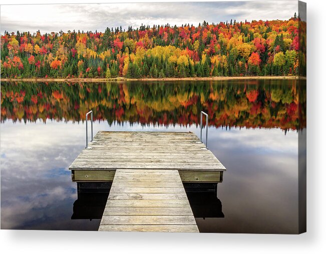 Autumn Acrylic Print featuring the photograph Autumn Reflection by Pierre Leclerc Photography