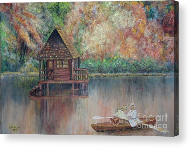 Impressionism Acrylic Print featuring the painting Autumn Reflections by Lyric Lucas