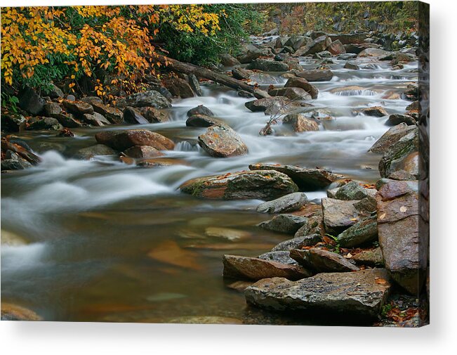 Clarence Holmes Acrylic Print featuring the photograph Autumn River Cascades III by Clarence Holmes