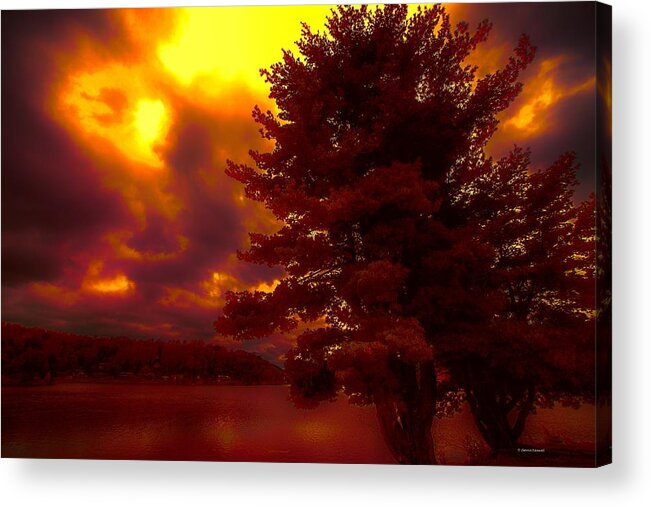 Autumn Over Lake Junaluska Acrylic Print featuring the photograph Autumn skies L.Junaluska by Dennis Baswell