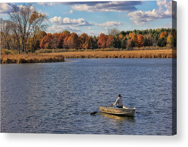 Autumn Solitude Acrylic Print featuring the photograph Autumn Solitude by Pat Cook