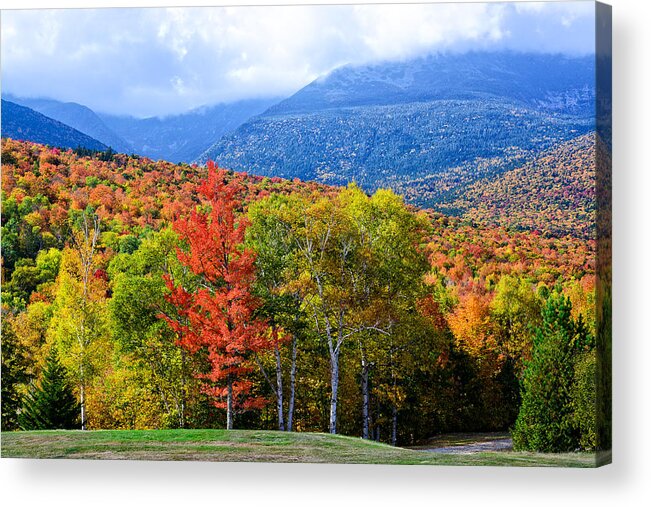 Autumn Acrylic Print featuring the photograph Autumn White Mountains NH by Michael Hubley