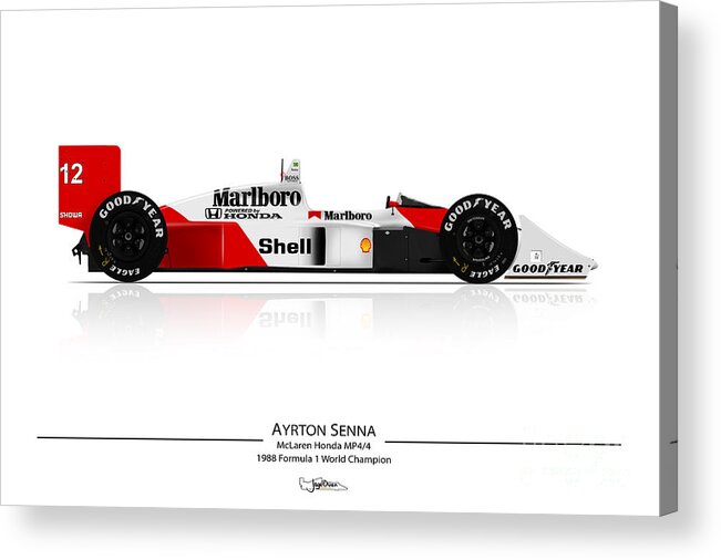DW Ayrton Senna Mclaren Autograph Signed 6x4 Photo