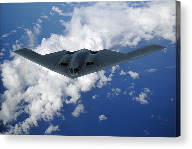 Color Image Acrylic Print featuring the photograph B-2 Spirit by Stocktrek Images