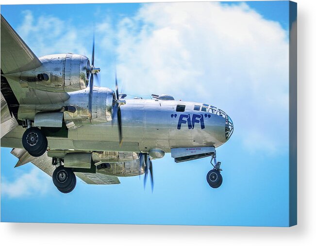 Boeing Acrylic Print featuring the photograph B-29 Fifi by Tony HUTSON