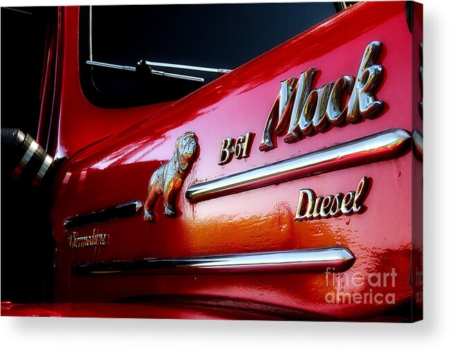 Vintage Mack Truck Acrylic Print featuring the photograph B 61 Mack Truck by Michael Eingle
