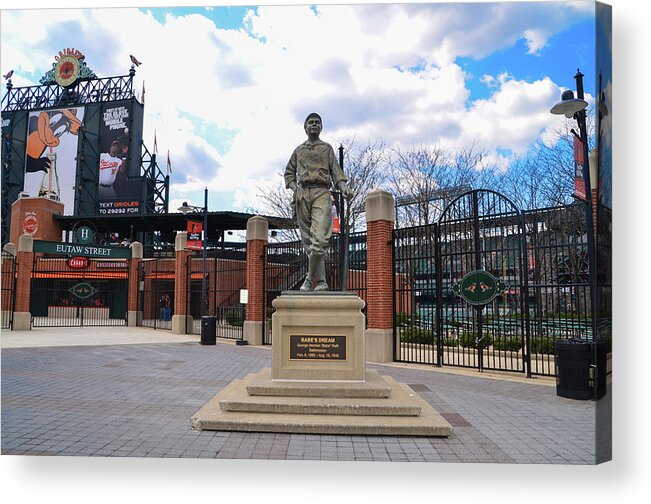 Babes Acrylic Print featuring the photograph Babes Dream - Camden Yards Baltimore by Bill Cannon