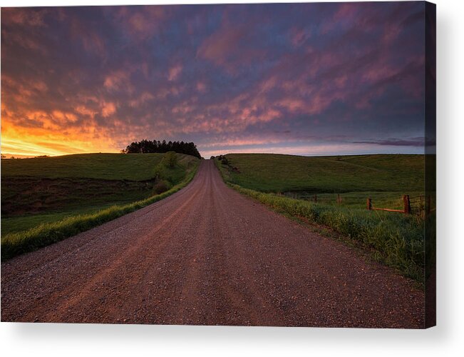 Trees Acrylic Print featuring the photograph Backroad to Heaven by Aaron J Groen