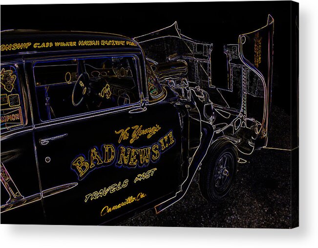 Chevy Acrylic Print featuring the digital art Bad News Travels Fast by Darrell Foster
