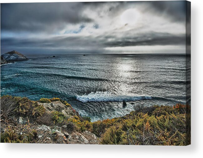 Beach Acrylic Print featuring the photograph Bad weather is approaching by Andreas Freund