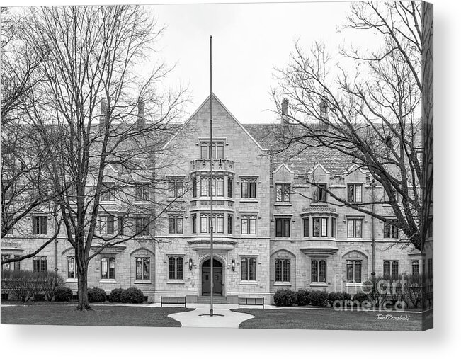 Ball State University Acrylic Print featuring the photograph Ball State University Elliott Hall by University Icons