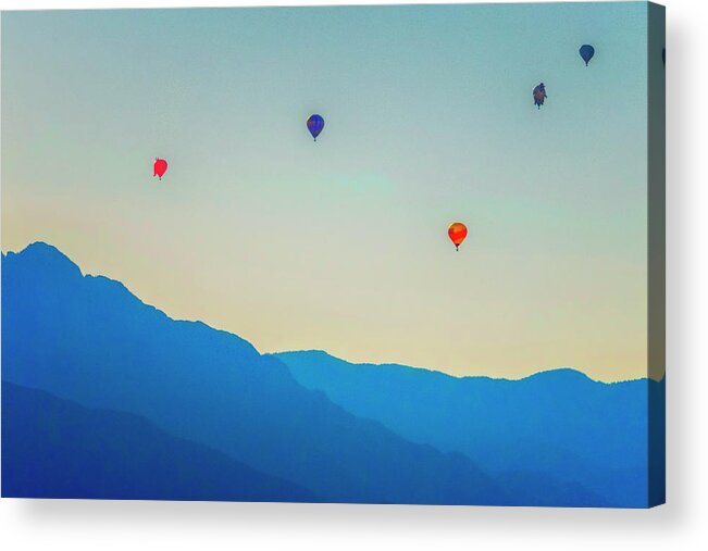 Albuquerque New Mexico Acrylic Print featuring the photograph Balloon Festival by Tom Singleton