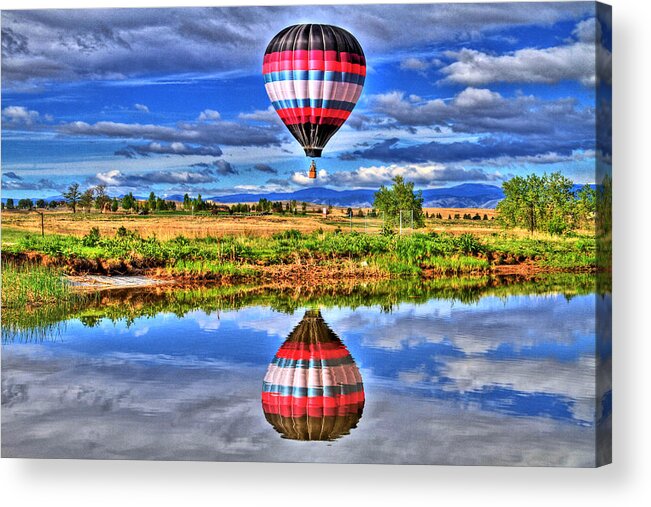 Balloon Acrylic Print featuring the photograph Balloon Reflections by Scott Mahon