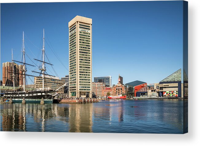 Baltimore Acrylic Print featuring the photograph Baltimore Harbor by Framing Places