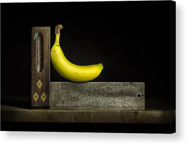 Banana Acrylic Print featuring the photograph Bananas ain't square by Nigel R Bell