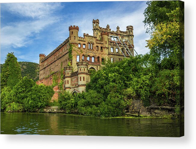Hudson Valley Acrylic Print featuring the photograph Bannerman Castle on the Hudson River by John Morzen