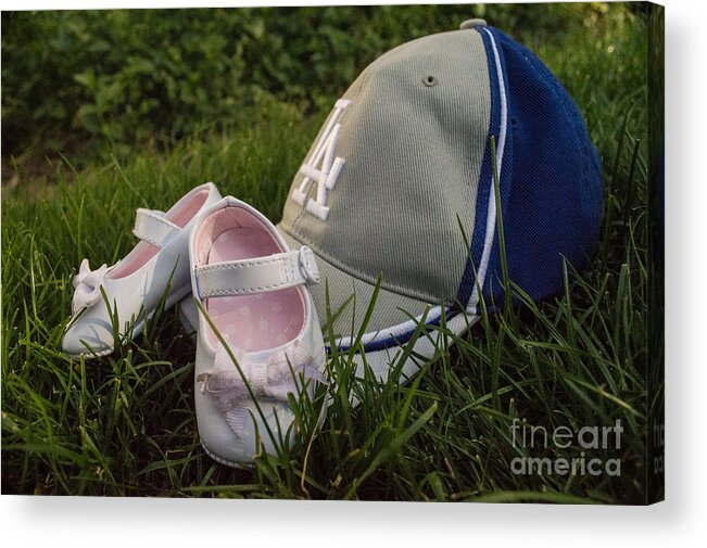 Dodgers Acrylic Print featuring the photograph Baseball Booties 2 by Scott Parker